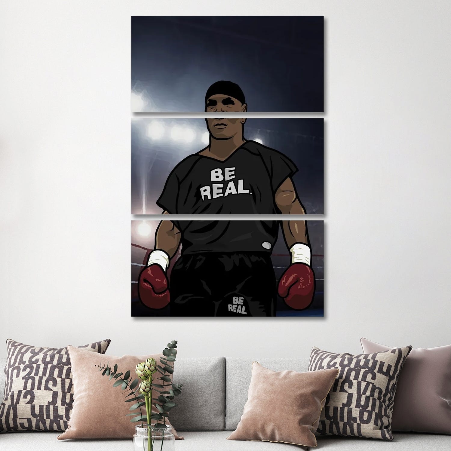 ICanvas "Tyson II" By Zozi Designs 3-Piece Canvas Wall Art Set - Bed ...